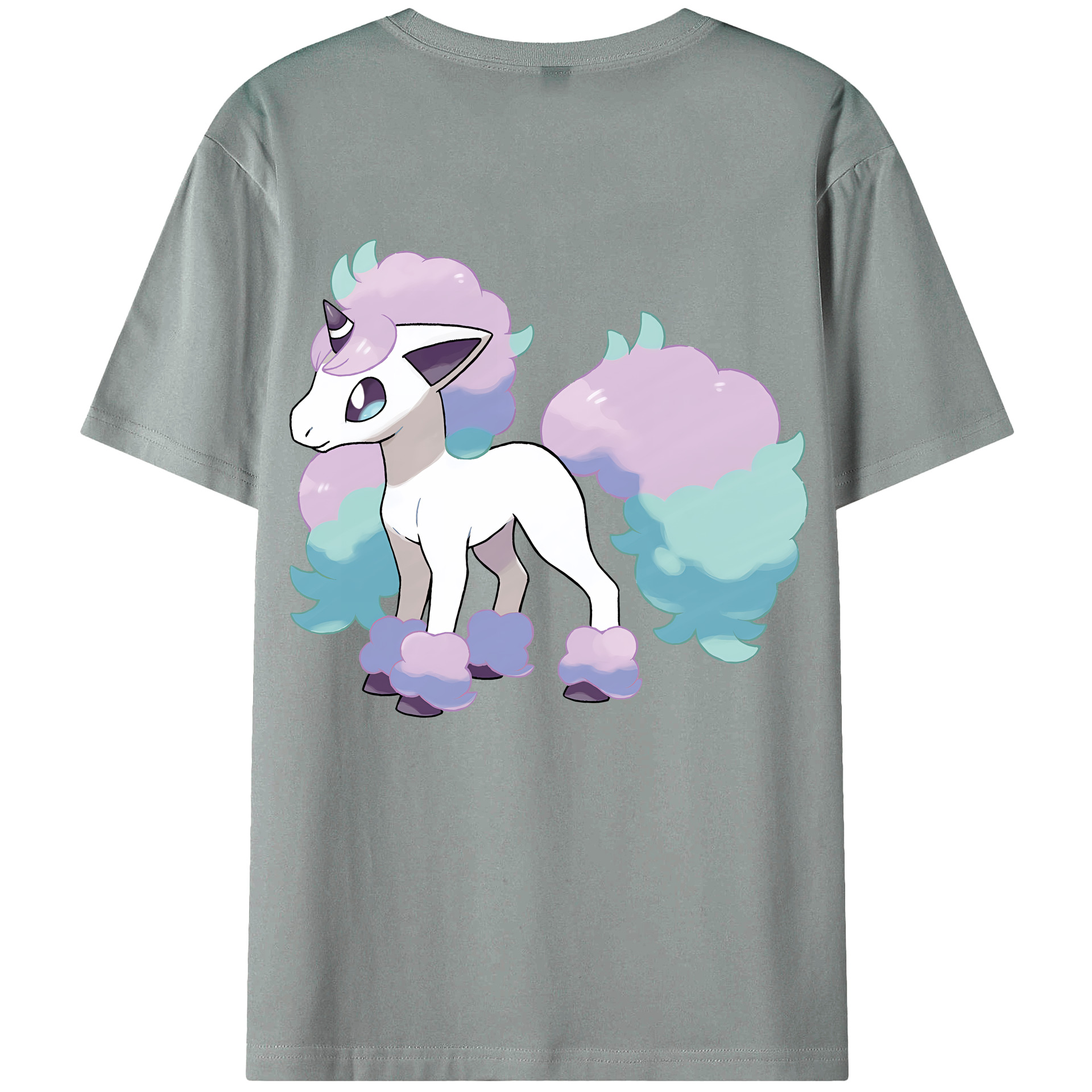 （画像用） ポケットモンスター Pokémon 綿100％ メンズ半袖Tシャツ（バックプリント） 通気性